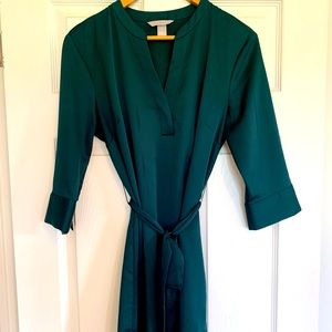 H&M forest green dress